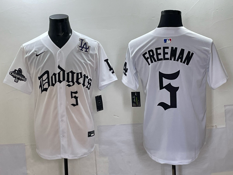 Men Los Angeles Dodgers #5 Freeman white Nike 2025 MLB jersey 0013